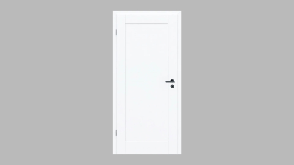 Lirgo white door, black door handle